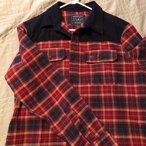 American Eagle Plaid Flannel Shirt Jacket XL NWT